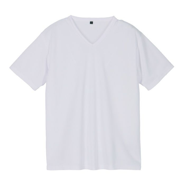 ドライメッシュVネックTシャツ NF063108 ホワイト Mの説明画像3