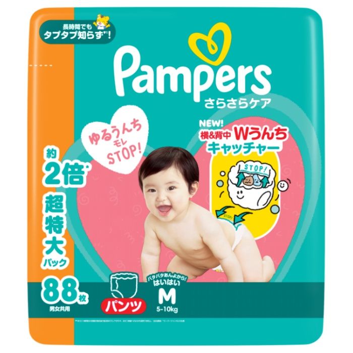 P&G パンパース さらさらケアパンツ メガジャンボ Mはいはい 88枚 目安体重:5-10kg