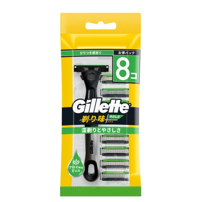 P&G ジレット 剃り味+プラスやさしさ お得パック 本体+替刃8個
