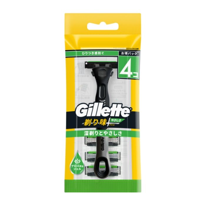 P&G ジレット 剃り味+プラスやさしさ お得パック 本体+替刃4個