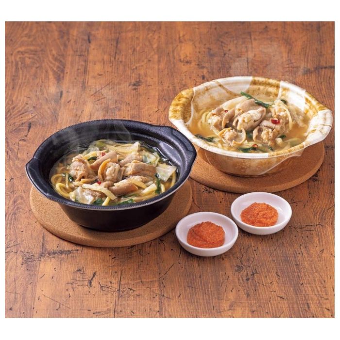 【Y25-4B】【お歳暮】「やまや」辛子明太子付き個食もつ鍋セット(ちゃんぽん麺入)-承り締切:2025年12月11日