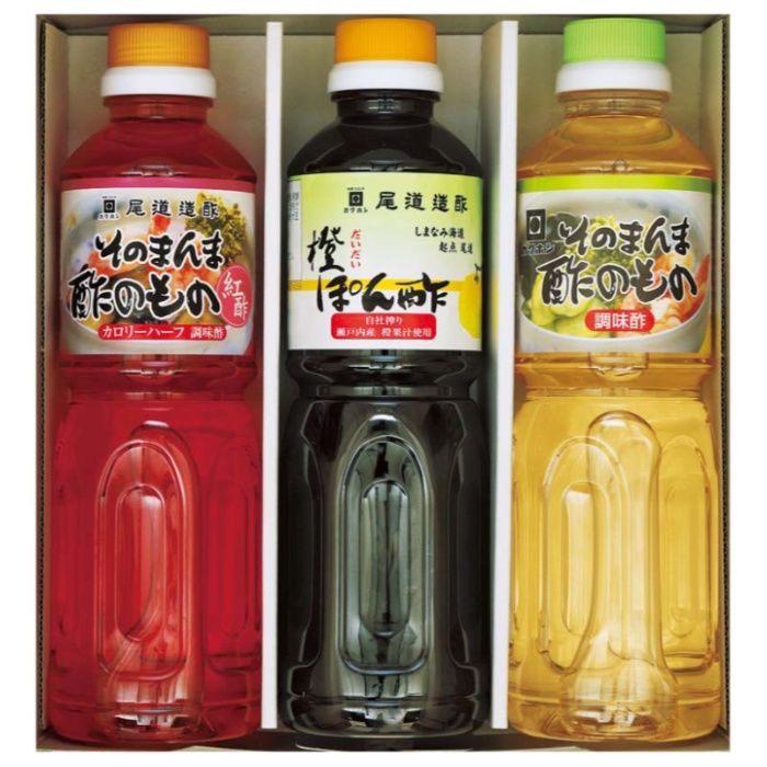 【B45-1】【お歳暮】尾道造酢　そのまんま酢のものと橙ぽん酢セット-承り締切:2025年12月11日