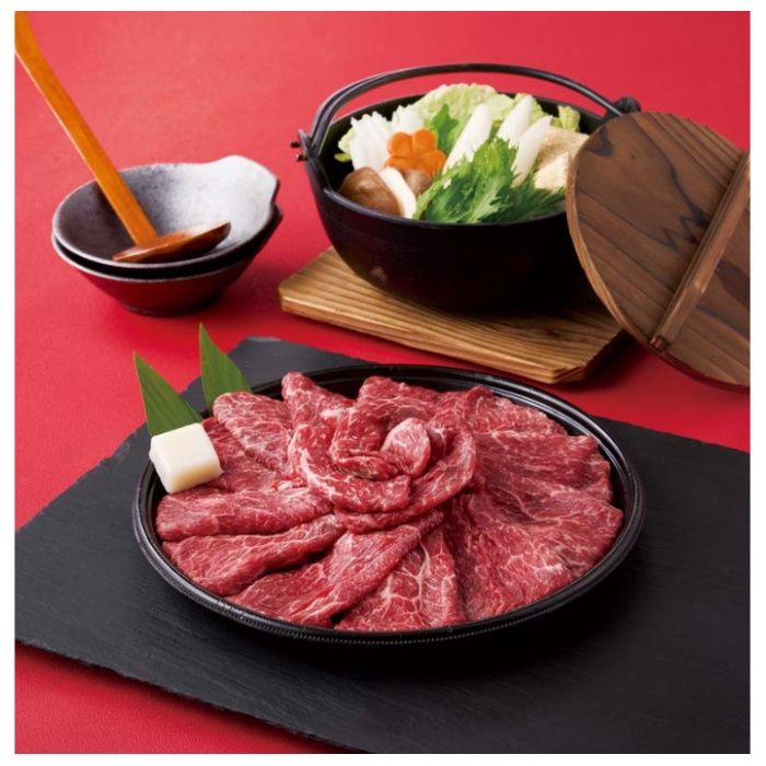 【B5-14】【お歳暮】蔵王牛 すき焼き用(丸皿盛り)-承り締切:2025年12月11日