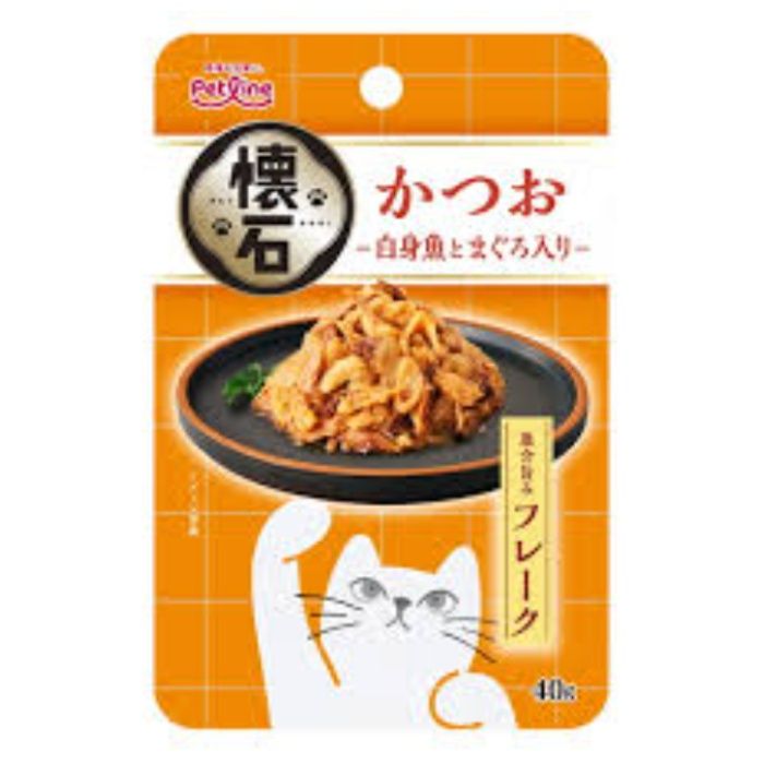 ペットライン 懐石レトルト　フレーク　かつお　白身魚とまぐろ入り 40g