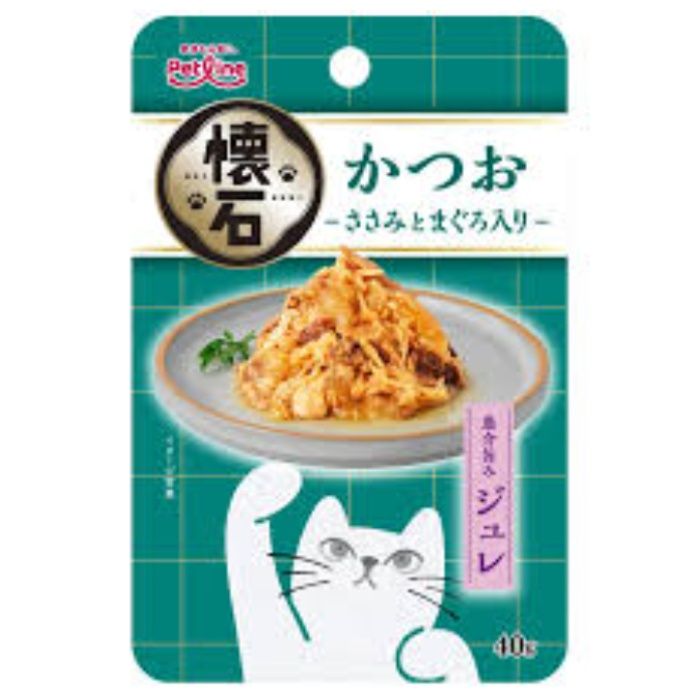 ペットライン 懐石レトルト　ジュレ　かつお　ささみとまぐろ入り 40g