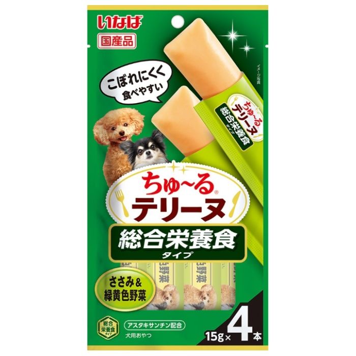 いなば ちゅーるテリーヌ総合栄養食　ささみ&緑黄色野菜 15g×4本