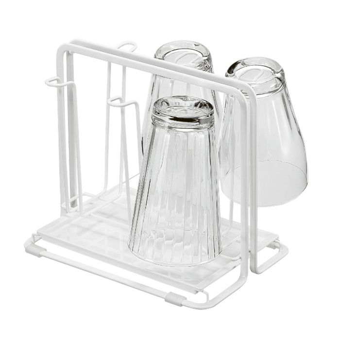 アスベル ポゼWコートコップスタンド　トレー付 ホワイトの説明画像2