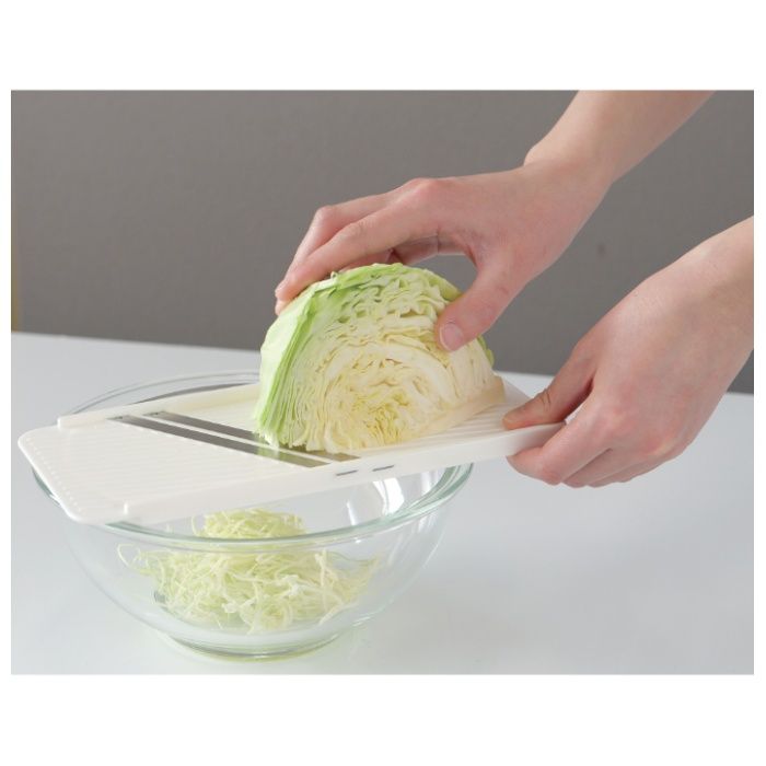 パール金属 ガジェコンワイドダブルキャベツスライサーホワイト C1187の説明画像2