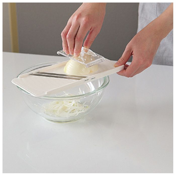 パール金属 ガジェコンワイドダブルキャベツスライサーホワイト C1187の説明画像4