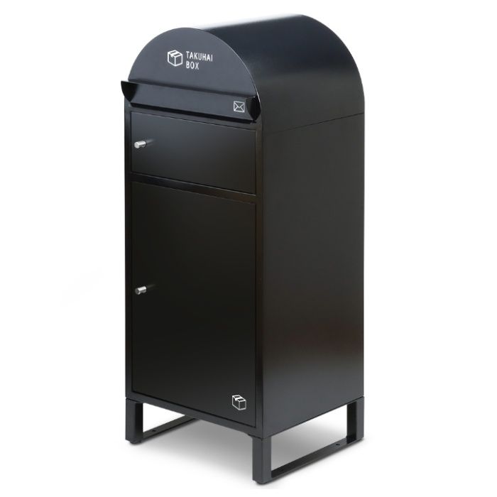 PYKES PEAK ポスト一体型宅配ボックス 波月　チャコールブラック