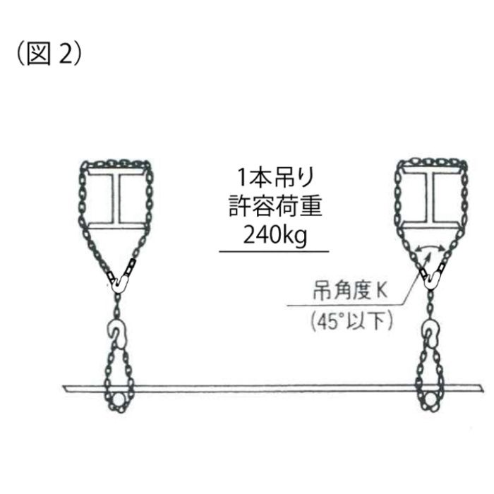 大洋製器 TAIYO　足場用　吊りチェーン　電気　6×3.0m(1016447) TACG6X3の説明画像4