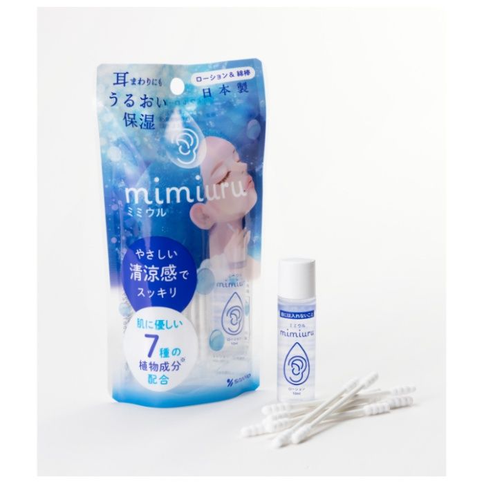 SANYO mimiuru 耳洗浄液付き綿棒 30本+10ml