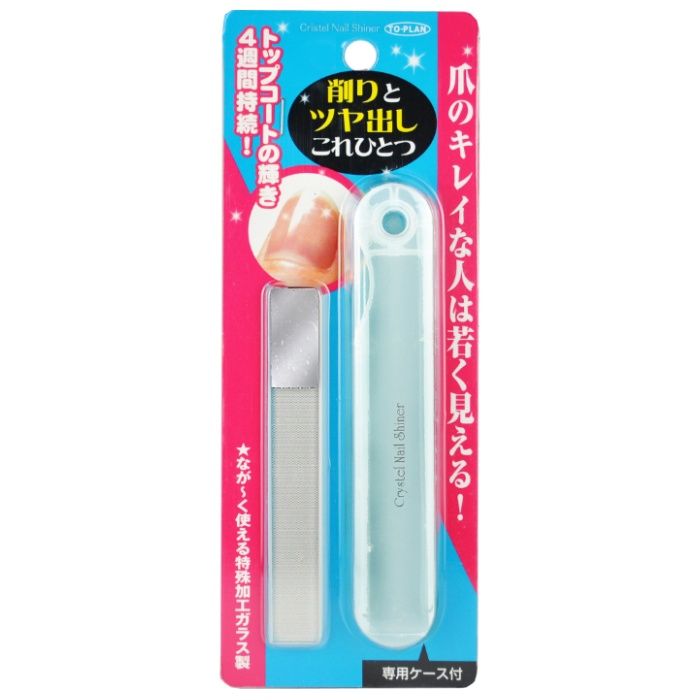 TO-PLAN(トプラン) クリスタルネイルシャイナー ガラス製爪ヤスリ 専用ケース付