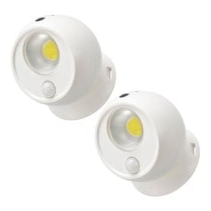 オーム電機 センサーボールライト2個入白 LT-SOW10-W 2P