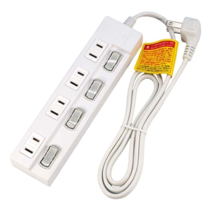 ナフコ 4スッチ付タップ1m SK-4SLPN01