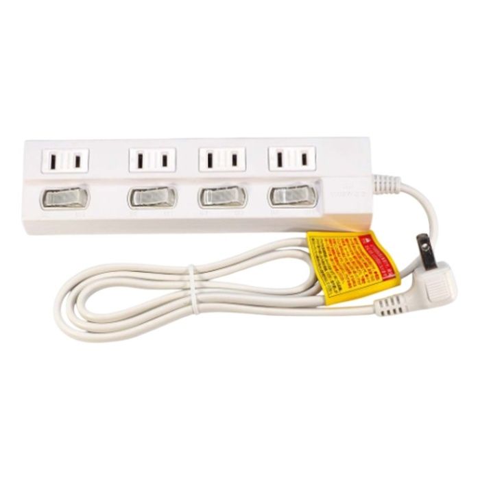 ナフコ 4スッチ付タップ1m SK-4SLPN01の説明画像3