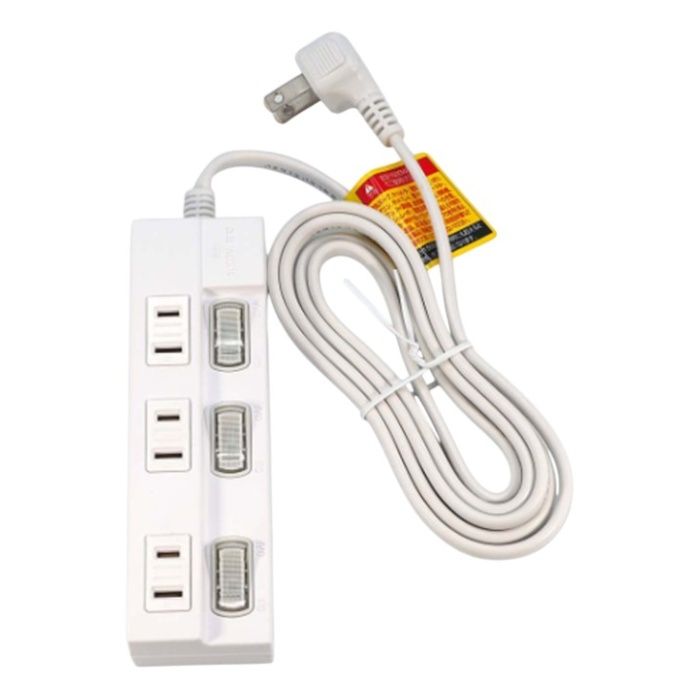 ナフコ 3スッチ付タップ1.5m SK-3SLPN015の説明画像2