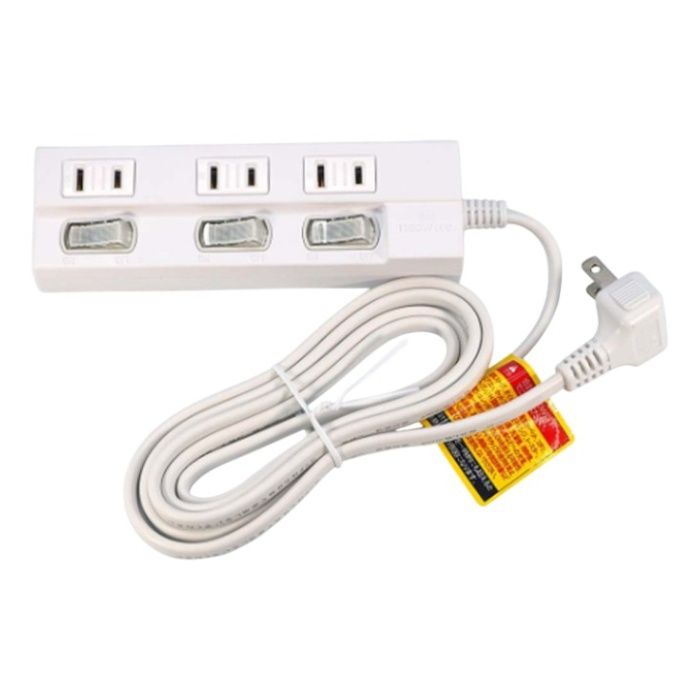 ナフコ 3スッチ付タップ1.5m SK-3SLPN015の説明画像3