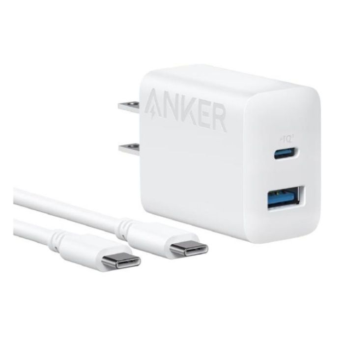 ANKER 充電器　Anker Charger (20W, 2-Port) with USB-C & USB-C ケーブル　ホワイト B2348N21