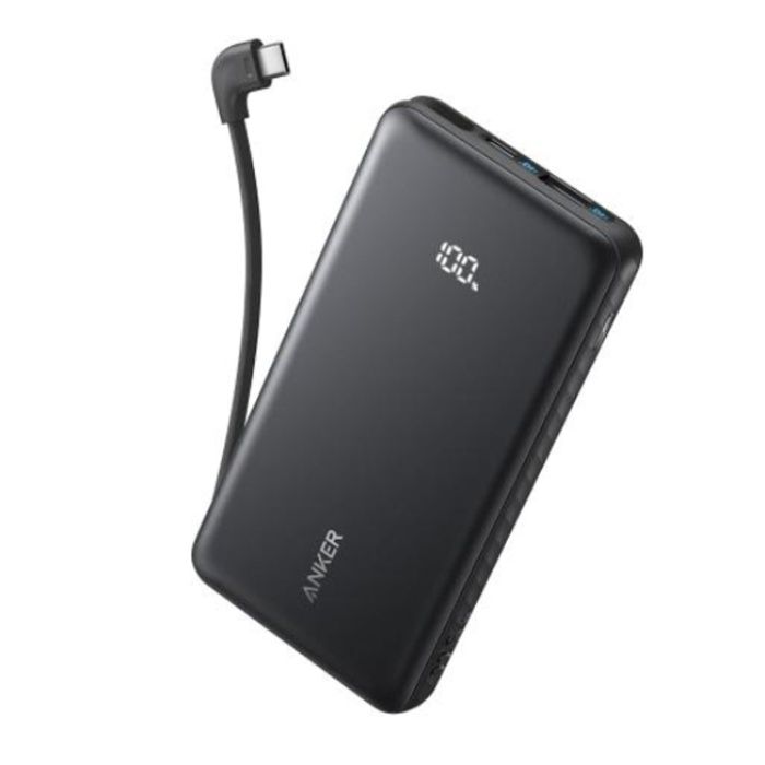 ANKER モバイルバッテリー　Anker Zolo Power Bank (10000mAh, 22.5W, Built-In USB-Cケーブル) A110DN11