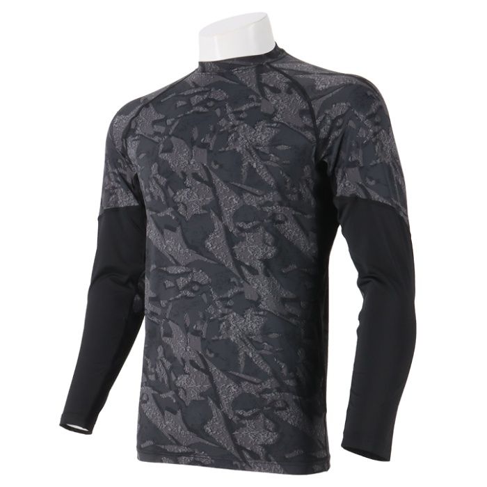 冷感消臭加工総柄コンプレッション NAF229 チャコール総柄 3L