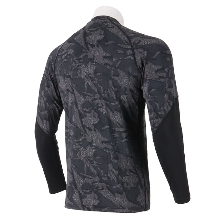 冷感消臭加工総柄コンプレッション NAF229 チャコール総柄 3Lの説明画像2