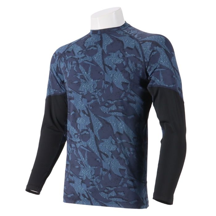 冷感消臭加工総柄コンプレッション NAF229 ブルー総柄 3L