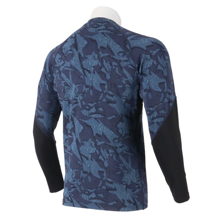 冷感消臭加工総柄コンプレッション NAF229 ブルー総柄 Mの説明画像2