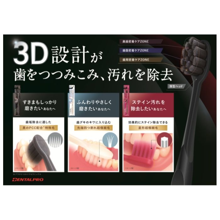 デンタルプロ 3Dフィット Black ふつうの説明画像3