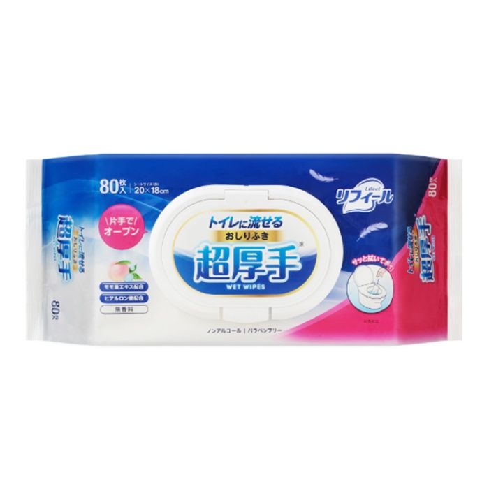 アイリスオーヤマ リフィール　トイレに流せるおしりふき　超厚手 FOSR-80