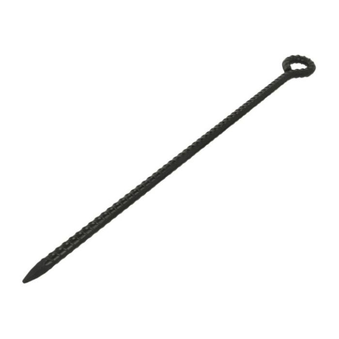 八幡ねじ 異形打込み丸カン　黒 12X450