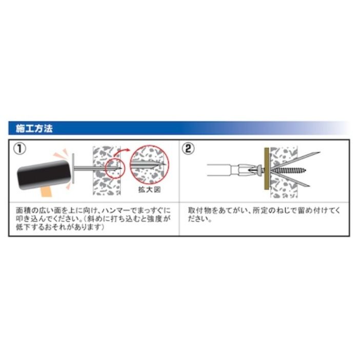 若井産業 WAKAI　ボードアンカーV　ホワイト VA0000Wの説明画像3