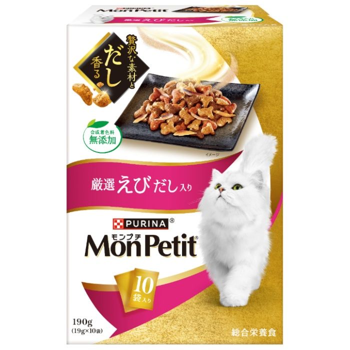 ネスレピュリナ モンプチドライボックス　厳選えびだし入り 190g