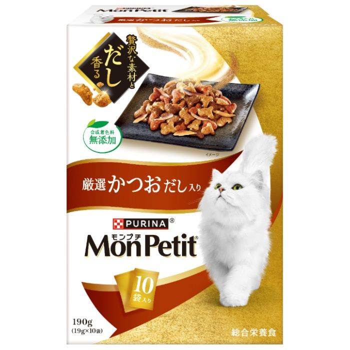 ネスレピュリナ モンプチドライボックス　厳選かつおだし入り 190g