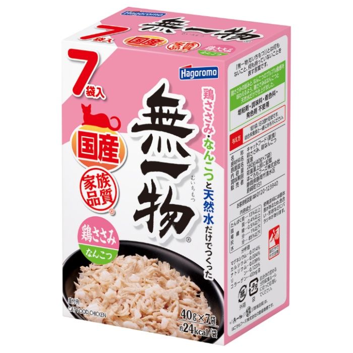 はごろもフーズ 無一物パウチ　鶏ささみ&なんこつ 40gx7