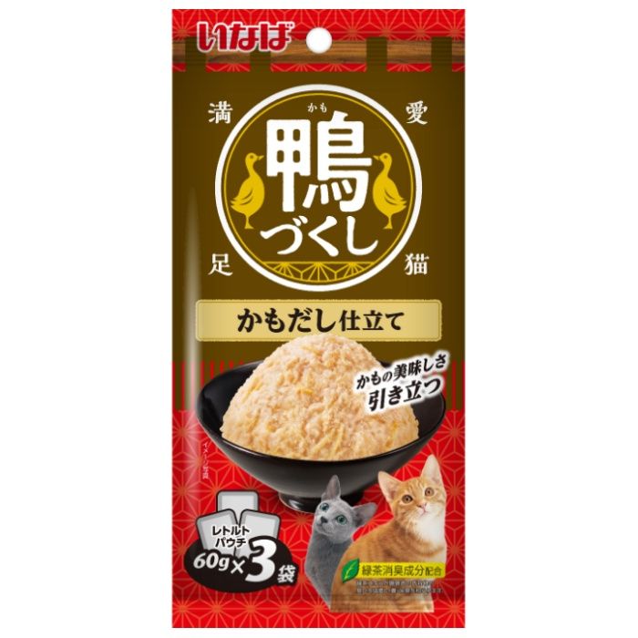いなばペット 鴨づくしかもだし仕立て 60g×3袋