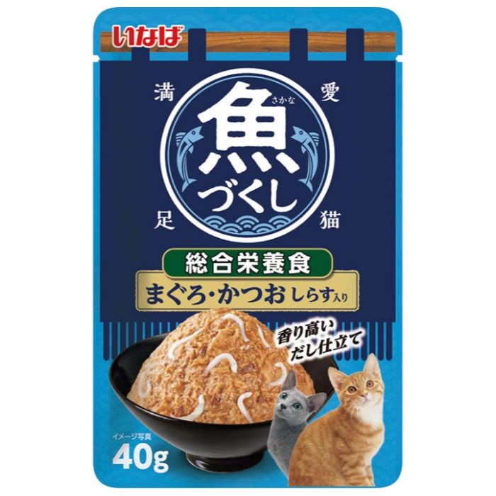 いなばペット 魚づくし総合栄養食　まぐろ・かつおしらす入り 40g
