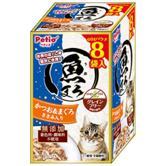 ペティオ 魚まろ　かつお&まぐろ　ささみ入り 60g×8