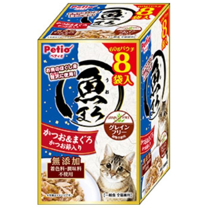 ペティオ 魚まろ　かつお&まぐろ　かつお節入り 60g×8