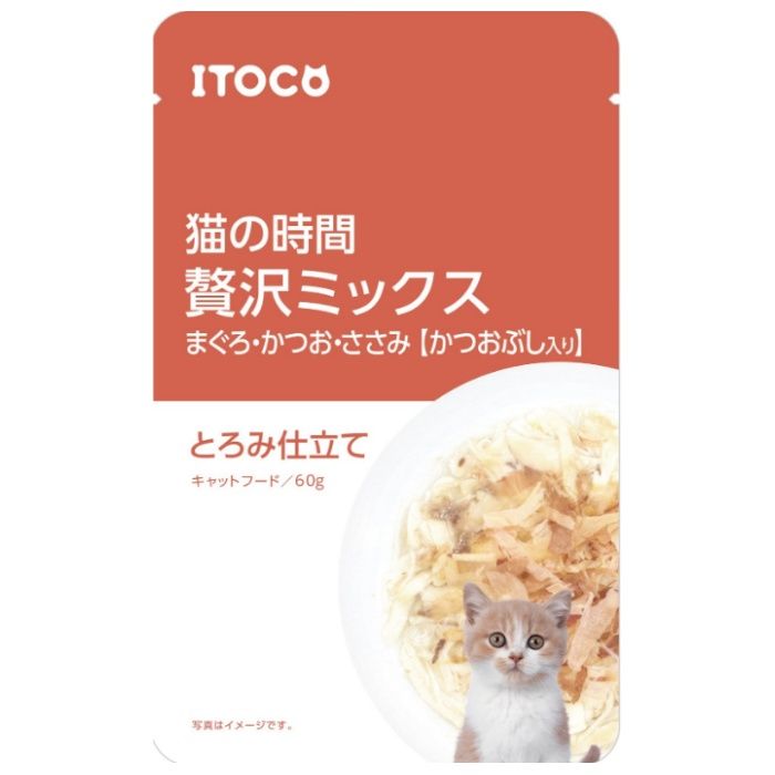 イトウ 猫の時間　贅沢ミックスまぐろ・かつお・ささみかつおぶし入り 60g