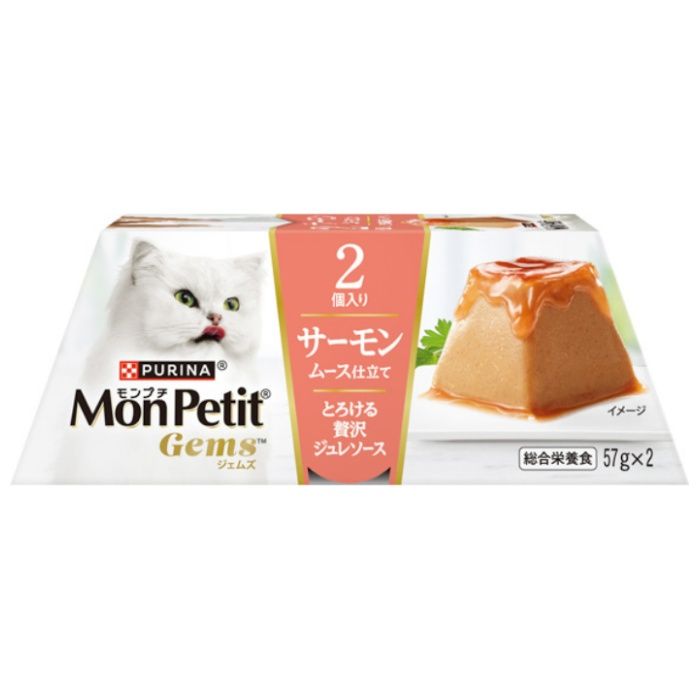 ネスレピュリナ モンプチジェムズ　サーモンムース仕立て　とろける贅沢ジュレソース 114g