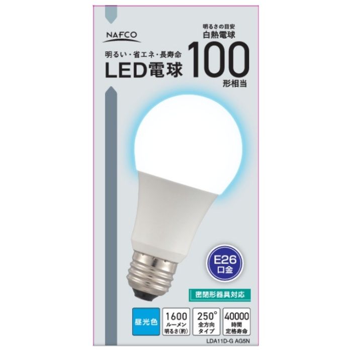 オーム電機 LED電球A E26 100形 昼光色 LDA11D-G AG5N