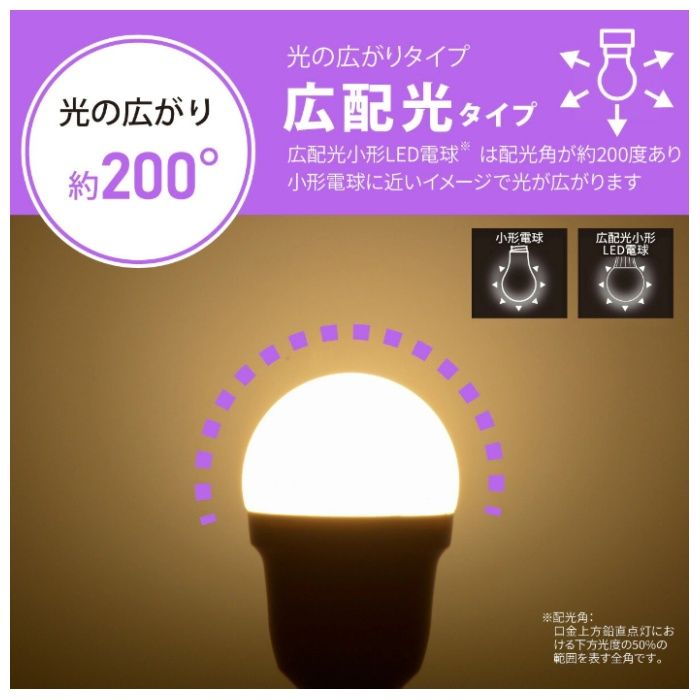 オーム電機 LED PS E17 40形 電球色 LDA4L-G-E17 IS5Nの説明画像4