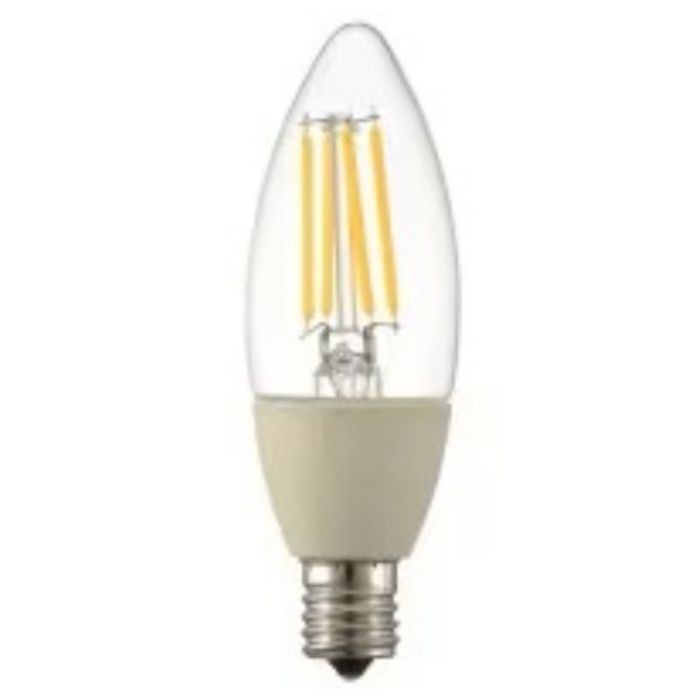 オーム電機 LED電球 フィラメント シャンデリア球 E17 40形 電球色 クリア 全方向 LDC4L-E17 C6の説明画像2