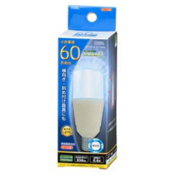 オーム電機 LED電球 T形 E17 60形相当 昼光色 LDT6D-G-E17 IG92