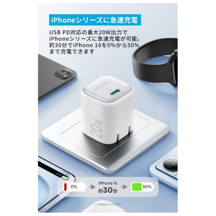 ANKER 充電器　Anker　ZoloCharger20W A2699N21の説明画像2