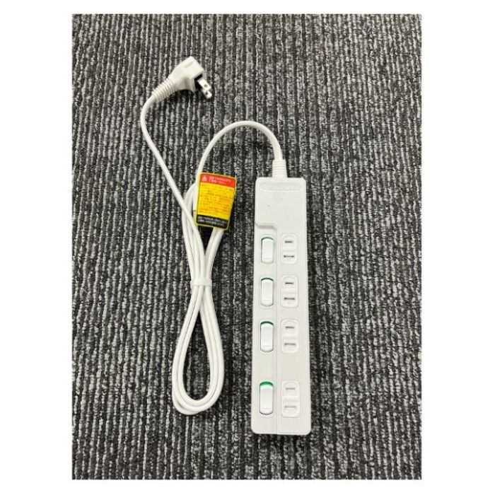 ナフコ 雷ガード付き節電タップ4個口1.5M KT-4SW-1.5M　WHの説明画像2