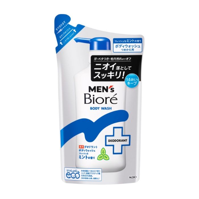 花王 MBデオドラントボディWフレッシュなミントつめかえ 360ML