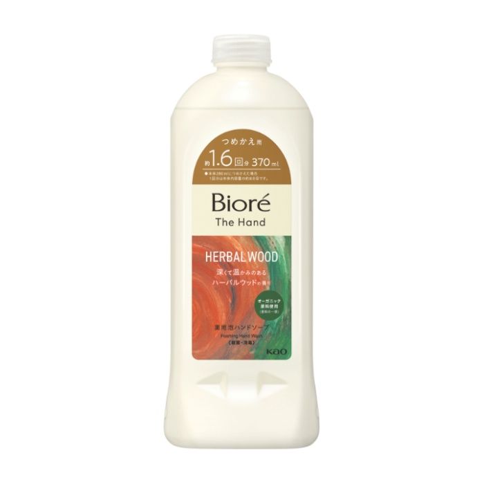 花王 ビオレザハンド　泡ハンドソープハーバルウッド詰替 370ML
