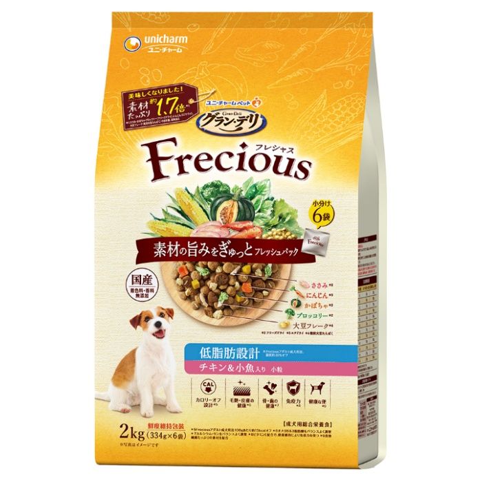 フレシャス成犬用低脂肪設計チキン&小魚 2kg
